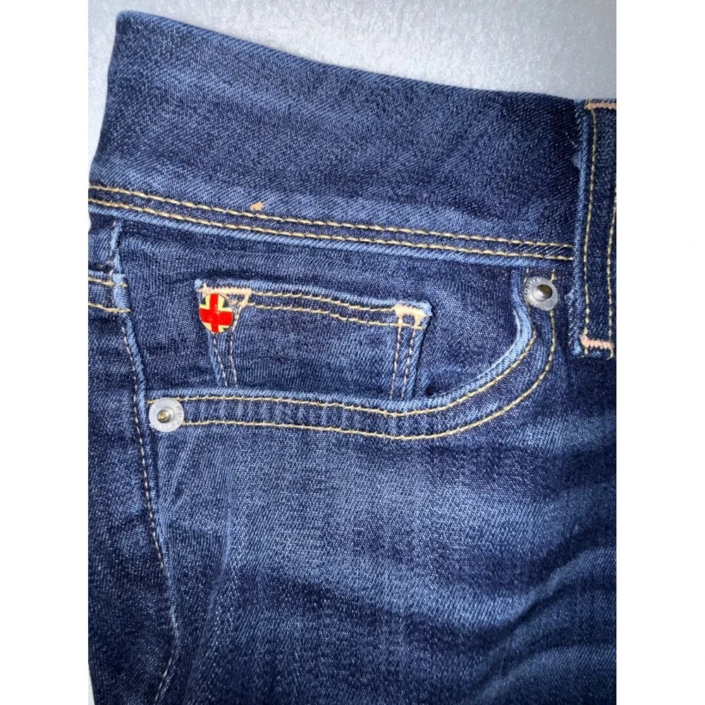 Hudson Ginny Crop Straight Jeans Womens 29 Blue Cuffed